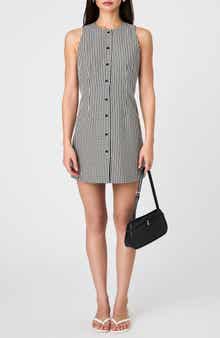 French Connection Gingham Sleeveless Cotton Minidress