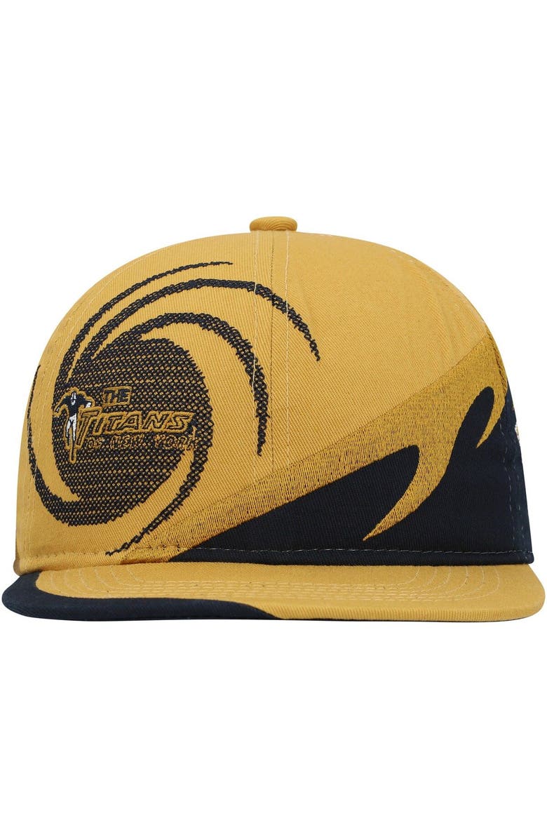 Mitchell & Ness Youth Mitchell & Ness Gold/Navy New York Titans Gridiron Classic Spiral Snapback Hat, Alternate, color, Gold