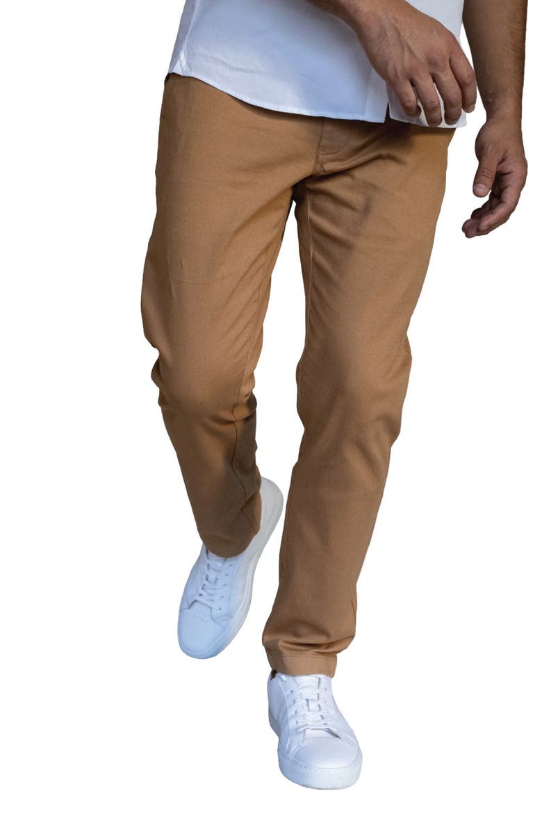 Stretch Chinos Slim Fit, Alternate, color, Tobacco