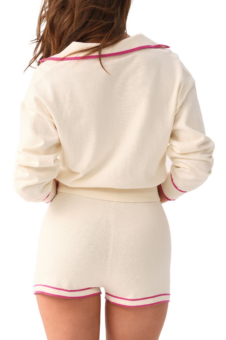 Margaret Crop Cover-Up Sweater, Alternate, color, IVORY