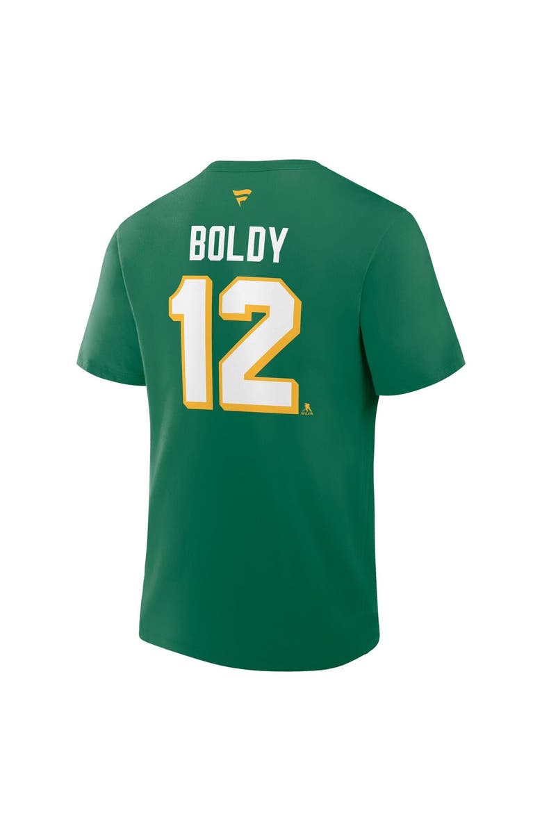 FANATICS Men's Fanatics Matthew Boldy Kelly Green Minnesota Wild Authentic Stack Name & Number T-Shirt, Alternate, color, Kelly Green