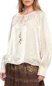FLYING TOMATO Sheen Long Sleeve Top
