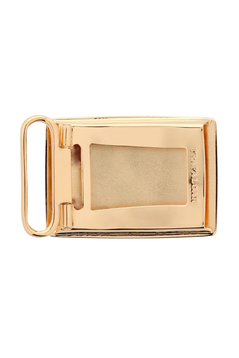 30mm 24K Gold Over Brass Compression Belt Buckle, Alternate, color, Gold