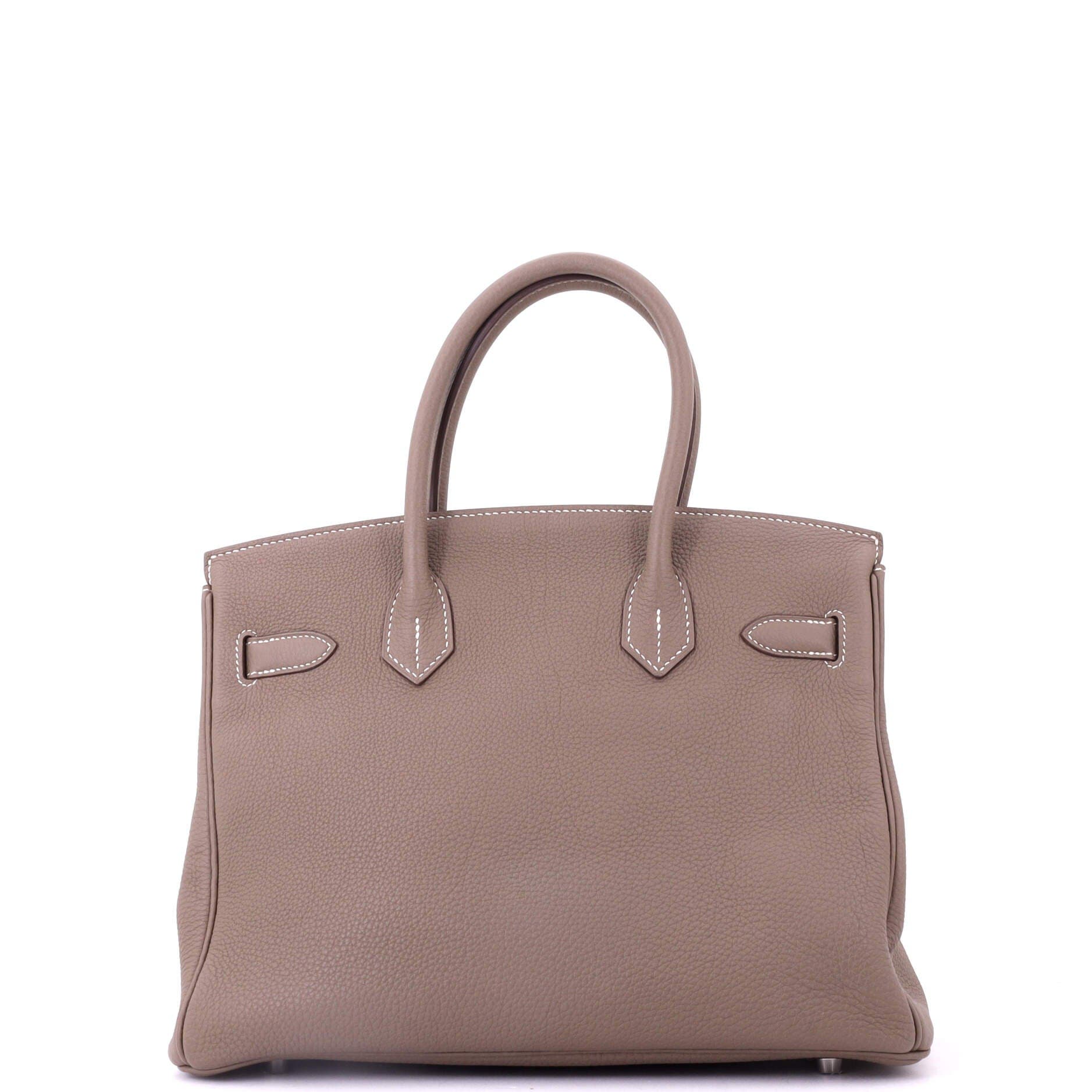 Pre-Owned Hermes Birkin Handbag Grey Togo with Palladium Hardware 30, Alternate, color, Etoupe