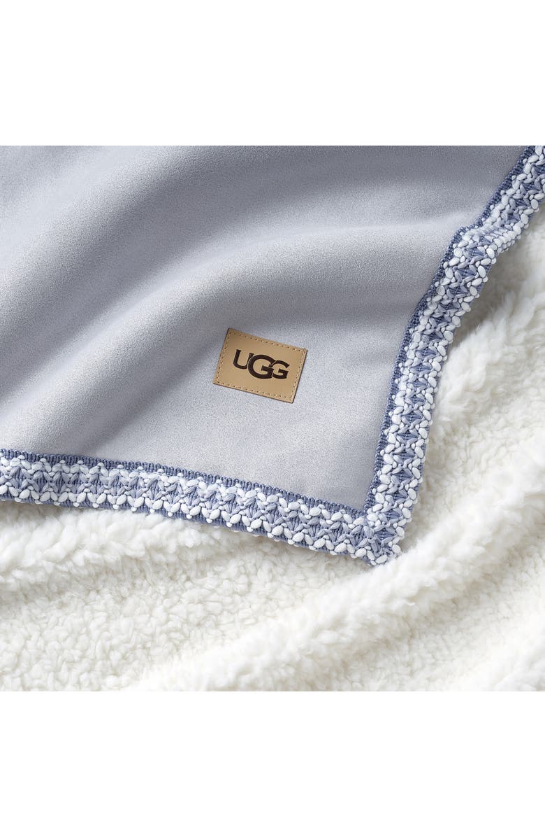 UGG<sup>®</sup> Kirkwood Braid Trim Throw Blanket, Alternate, color, Misty Wisteria