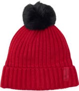 Calvin Klein Faux Fur Pompom Beanie