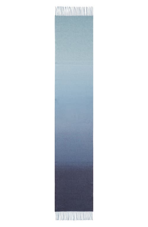 Johnstons Of Elgin Ombré Cashmere Scarf In Blue