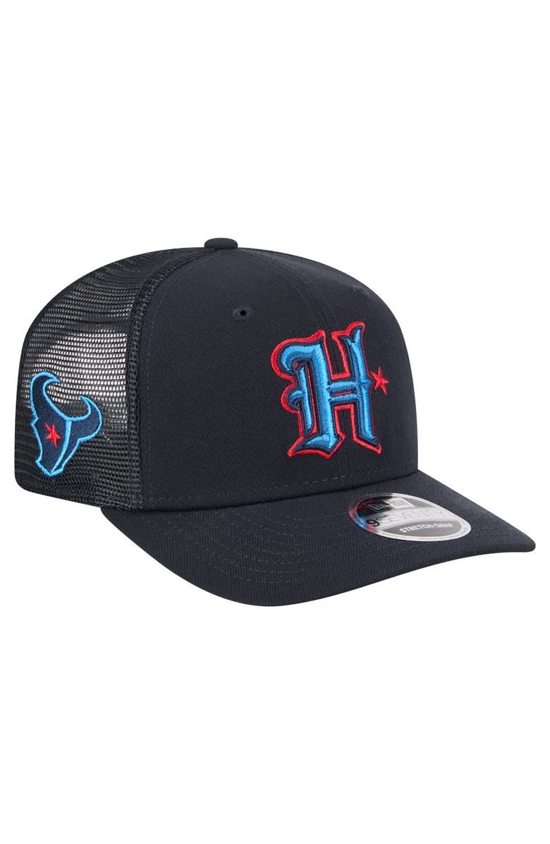 New Era Men's New Era  Navy Houston Texans Team Collection 9SEVENTY Stretch-Snap Adjustable Hat, Alternate, color, 