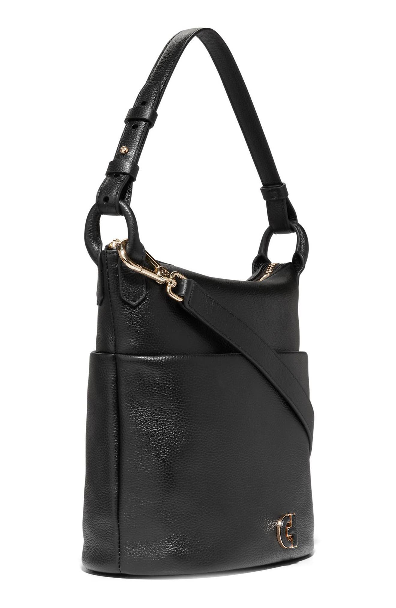 Cole Haan Essential Soft Leather Bucket Bag, Alternate, color, 