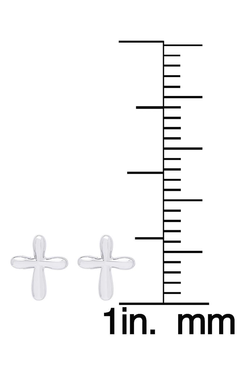Lily Nily Kids' Cross Stud Earrings, Alternate, color, Silver