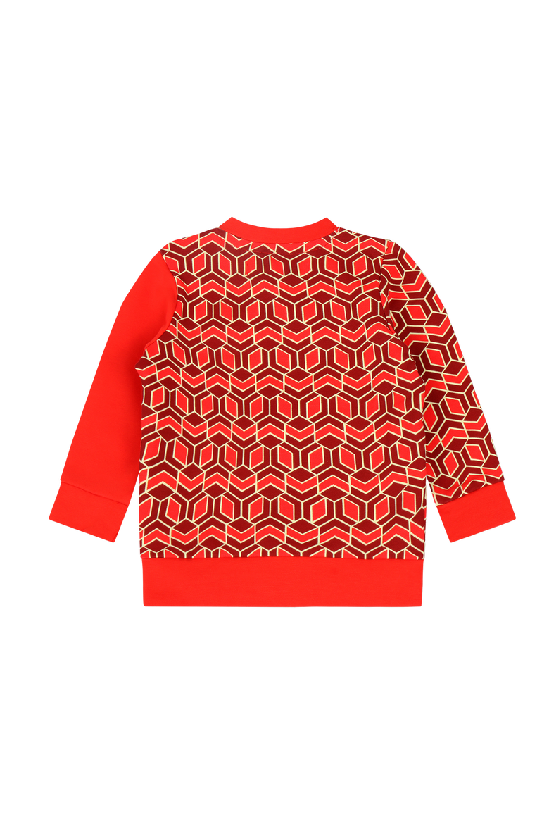 Baby Crewneck Sweatshirt and Jogger Pants Set, Alternate, color, Red Multicolor