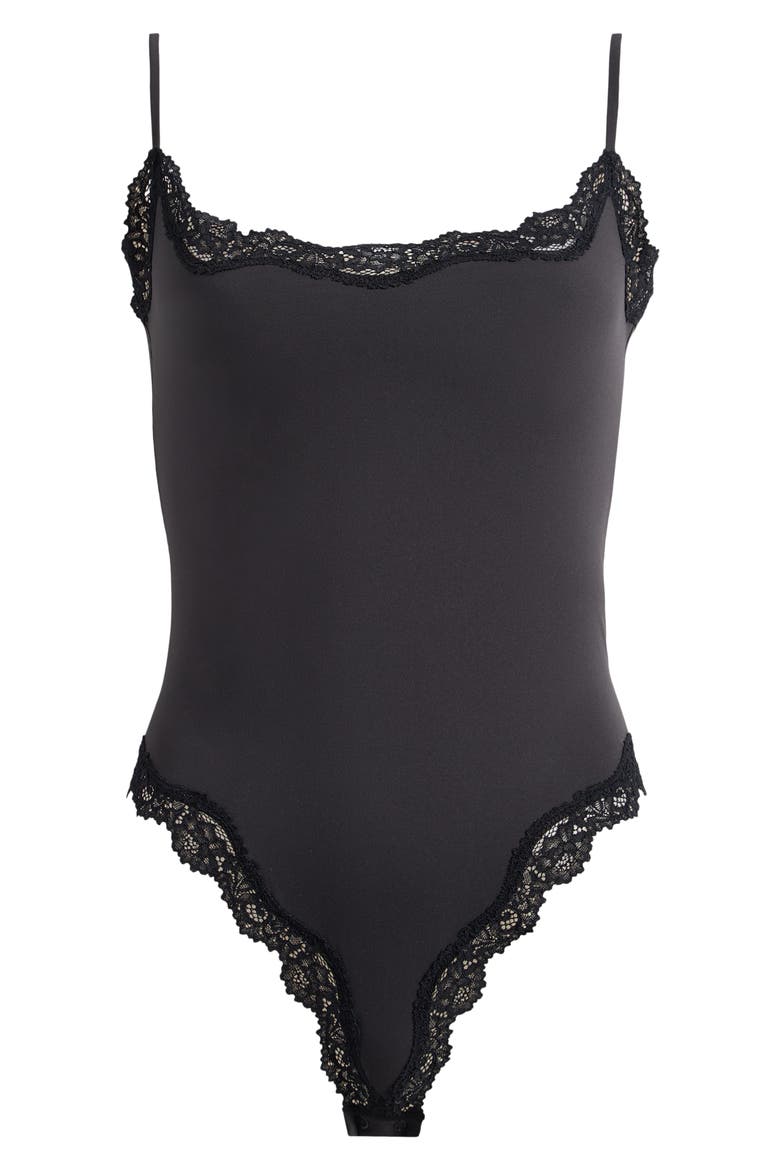 Fits Everybody Lace Cami Bodysuit, Main, color, ONYX