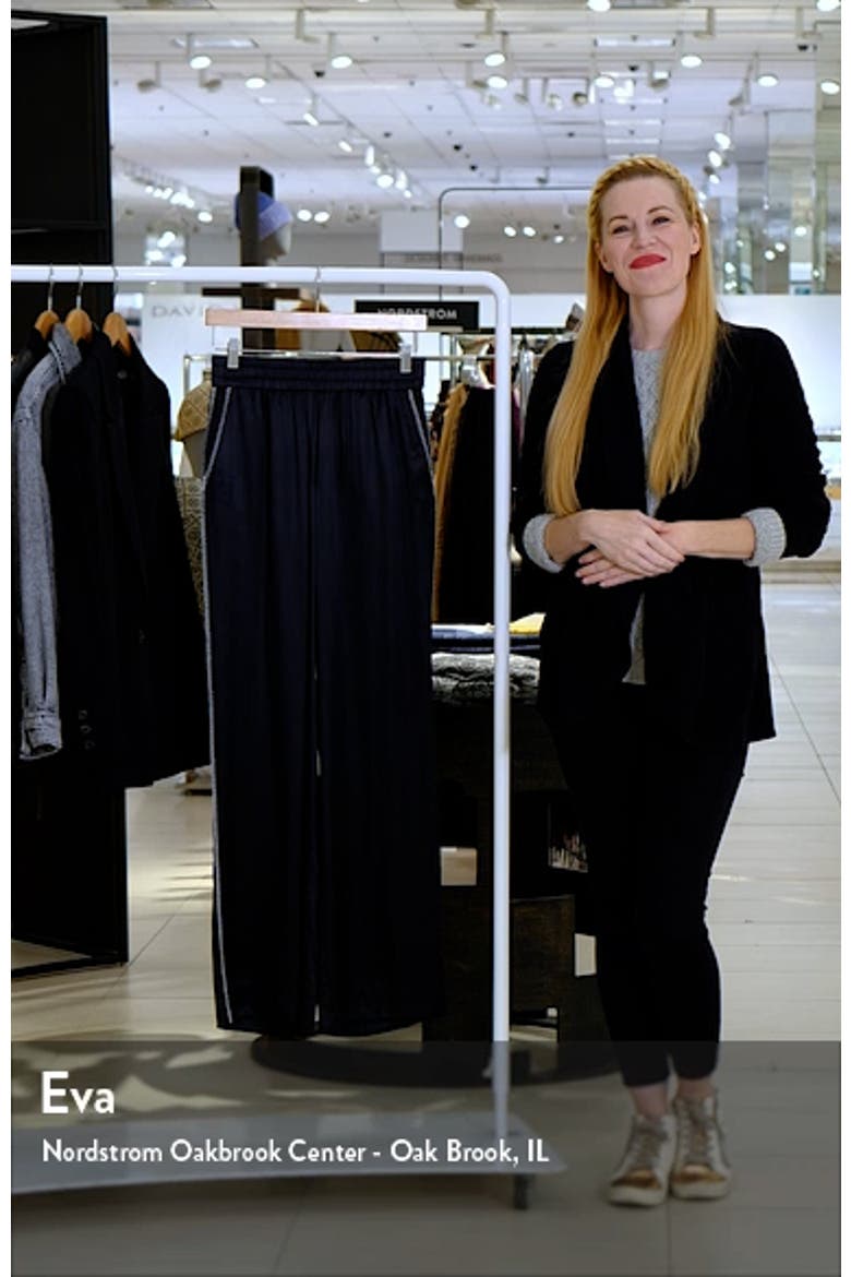 Charli Whipstitch Satin Wide Leg Pants video