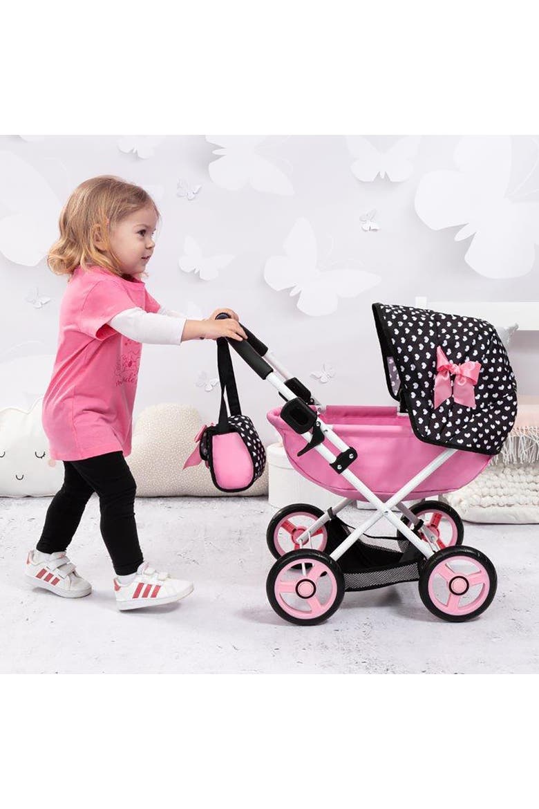 Doll Pram Cosy, Play Push Stroller, For Dolls Up To 18 Inches, Kids 3+, Alternate, color, Multicolored