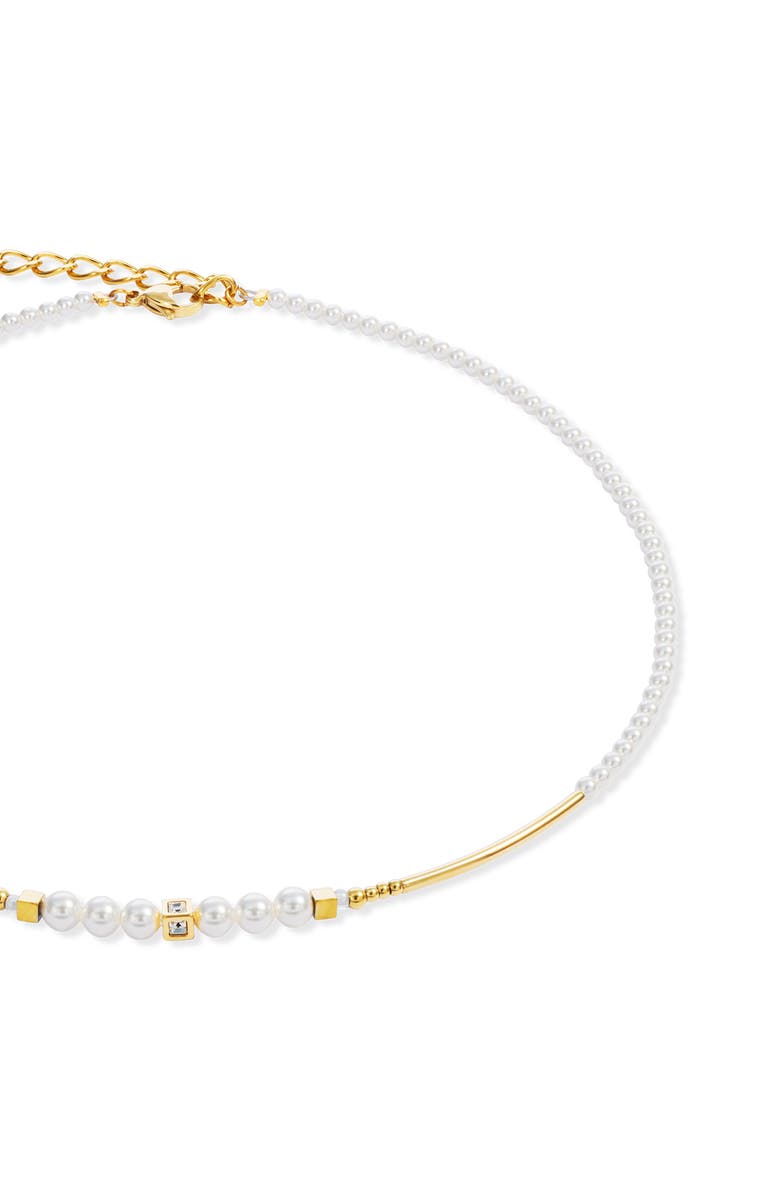 COEUR DE LION Shimmering Princess Pearls Gold Necklace, Alternate, color, White