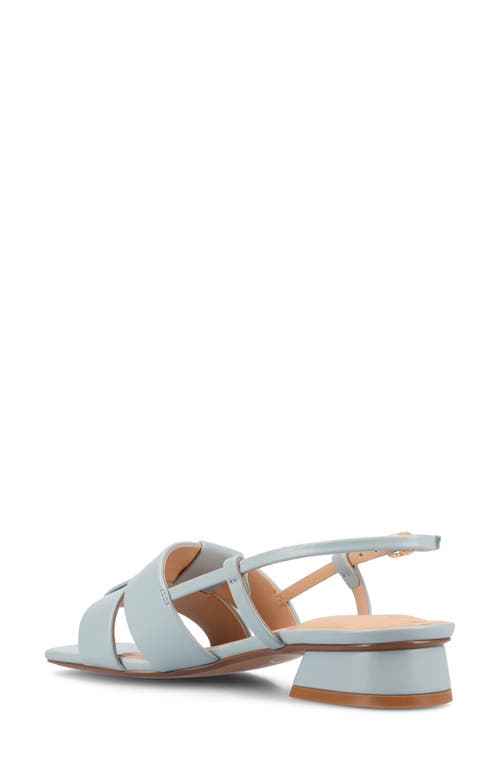 Journee Collection Tabatha Block Heel Sandal In Blue