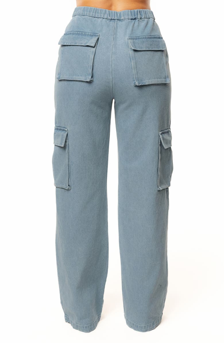JLUXLABEL Cargo Jeans, Alternate, color, Denim