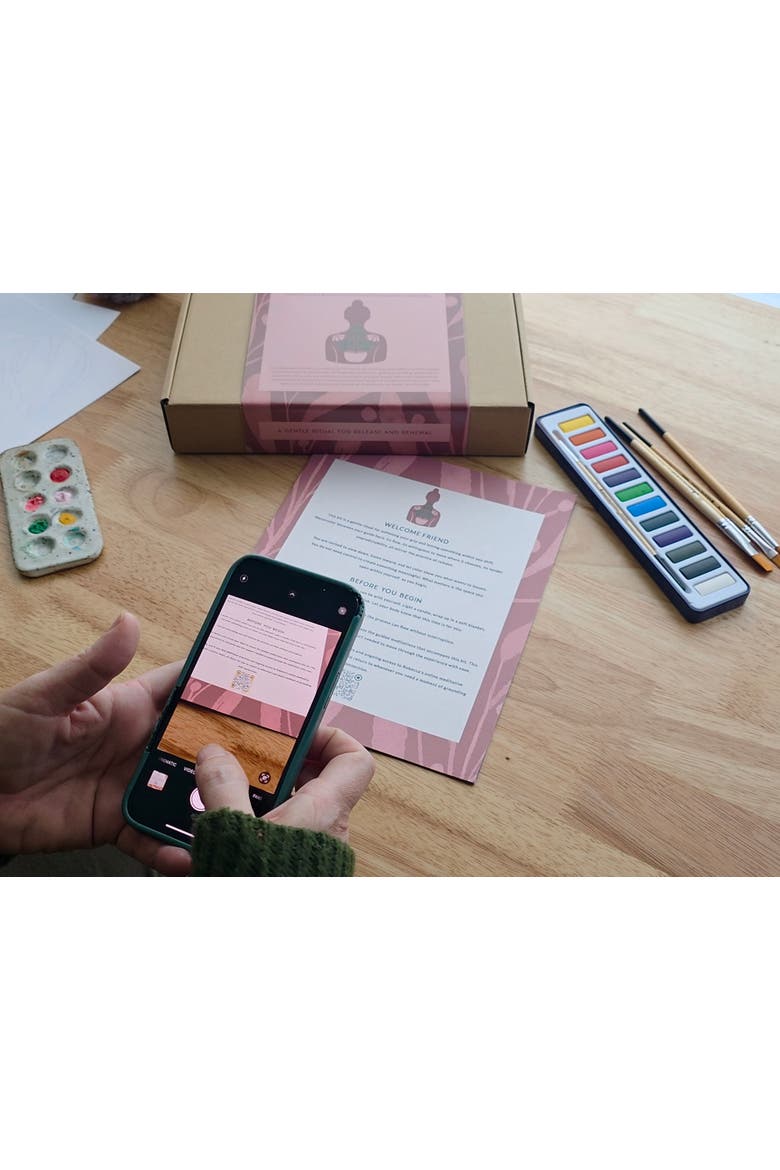 Release + Renew Meditative Art Kit, Alternate, color, Pink