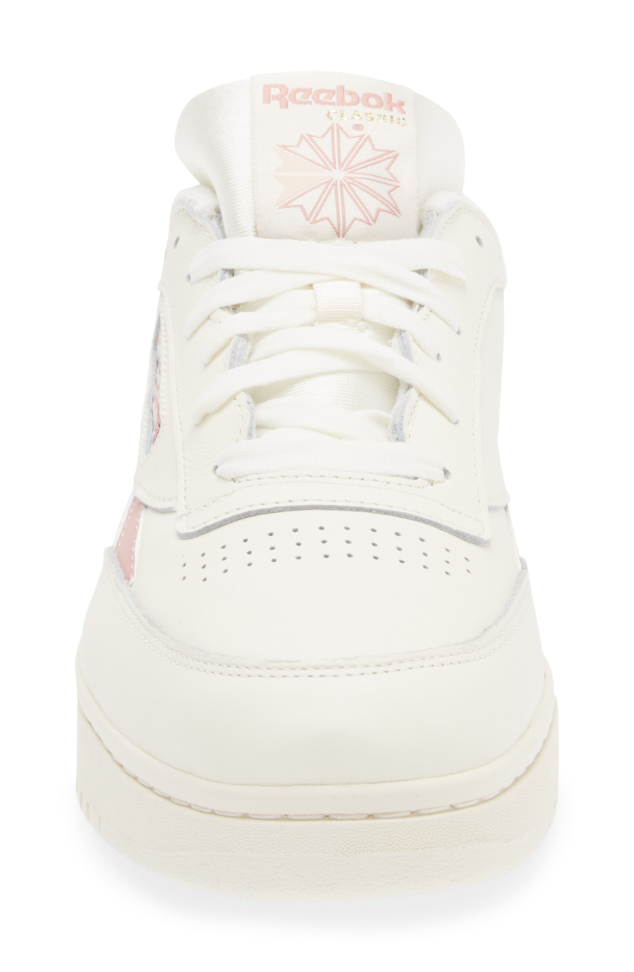 Reebok Club C Double Platform Sneaker, Alternate, color, Chalk/ Smokey Rose/ Chalk