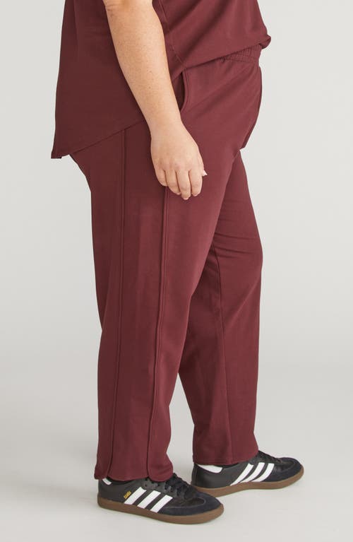 Universal Standard Varsity Pull-on Wide Leg Terry Pants In Red