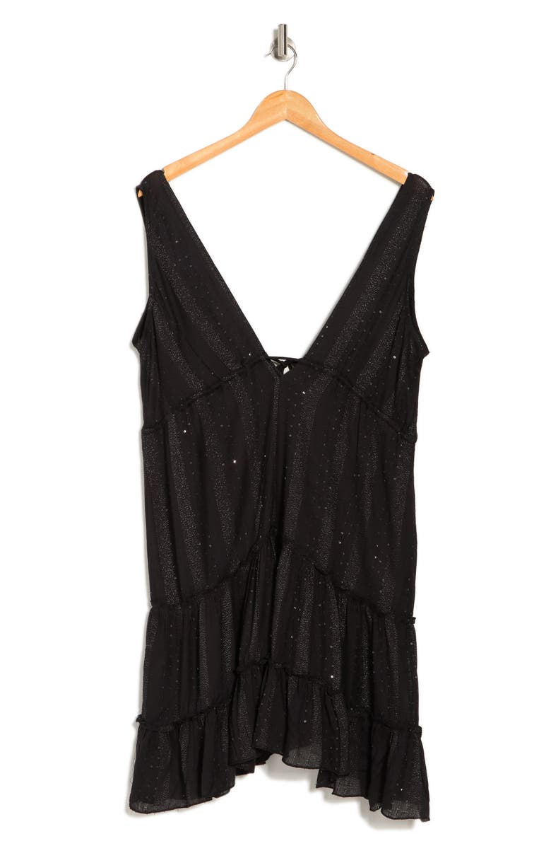 BOHO ME Tiered Sequin Coverup Dress, Alternate, color, 