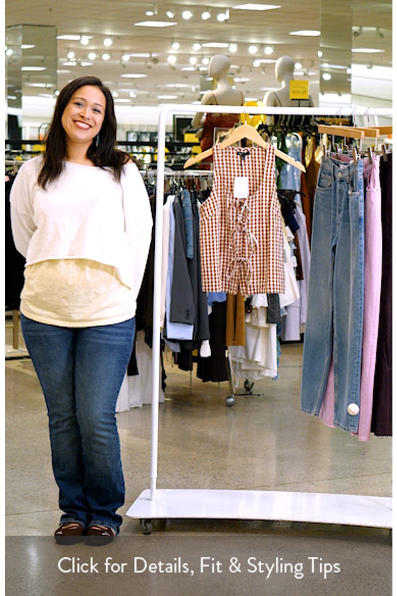 Thea Gingham Tie Front Cotton Top video