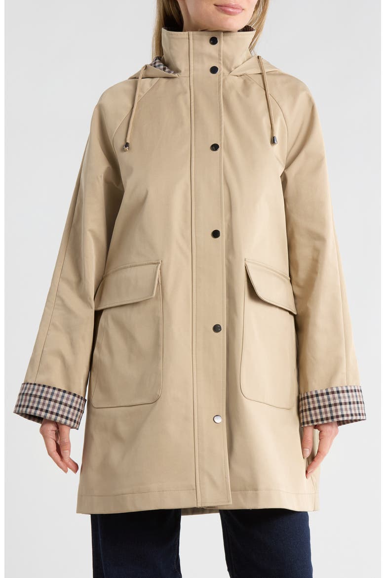 Hooded Rain Coat, Main, color, KHAKI