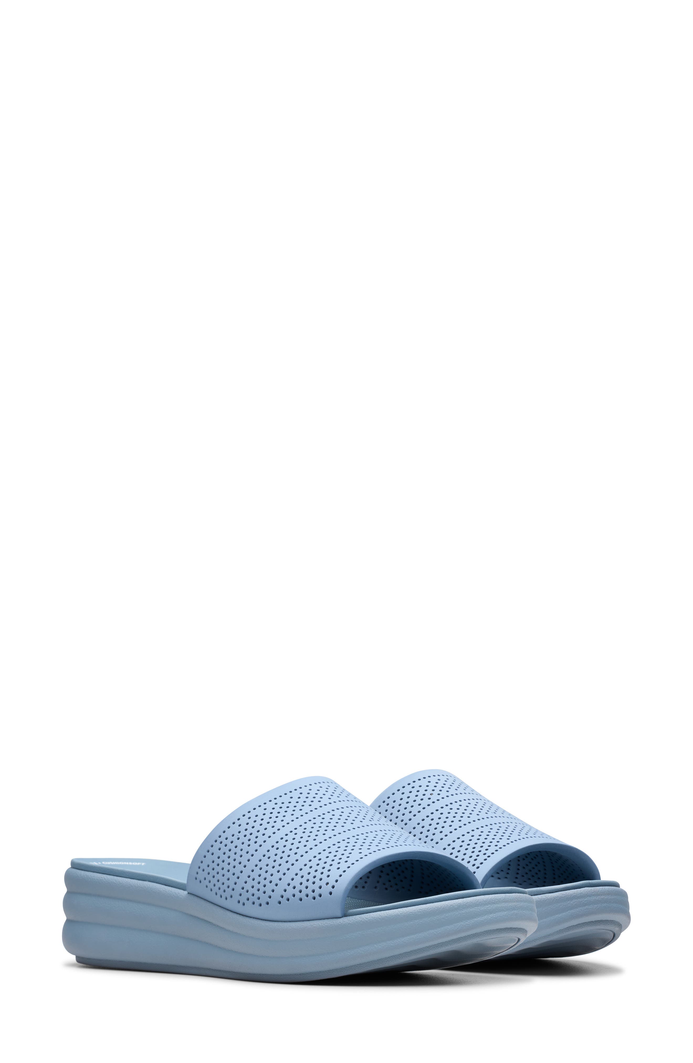 Drift Twist Wedge Slide Sandal, Alternate, color, LIGHT BLUE