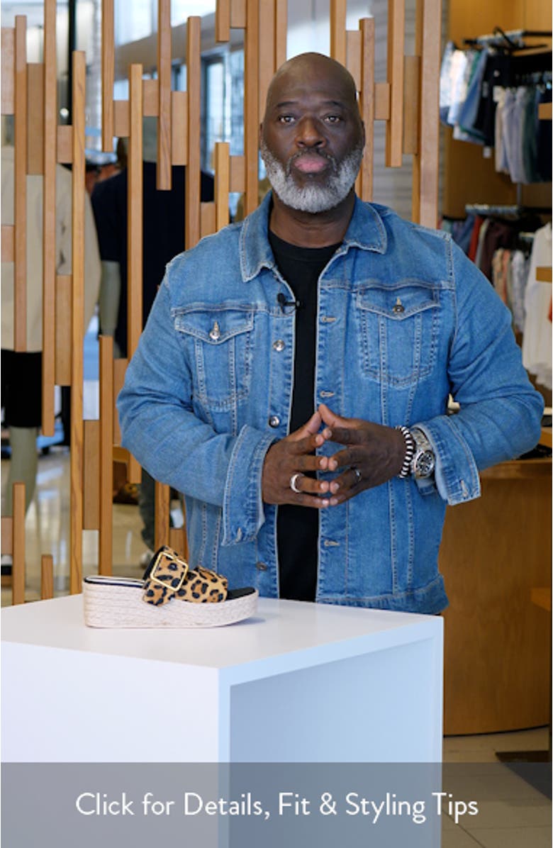 Taziana Genuine Calf Hair Wedge Sandal, sales video thumbnail