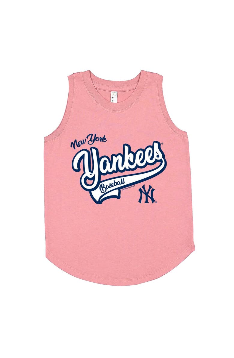 SOFT AS A GRAPE Girls Youth Soft as a Grape Pink New York Yankees Tank Top, Main, color, 