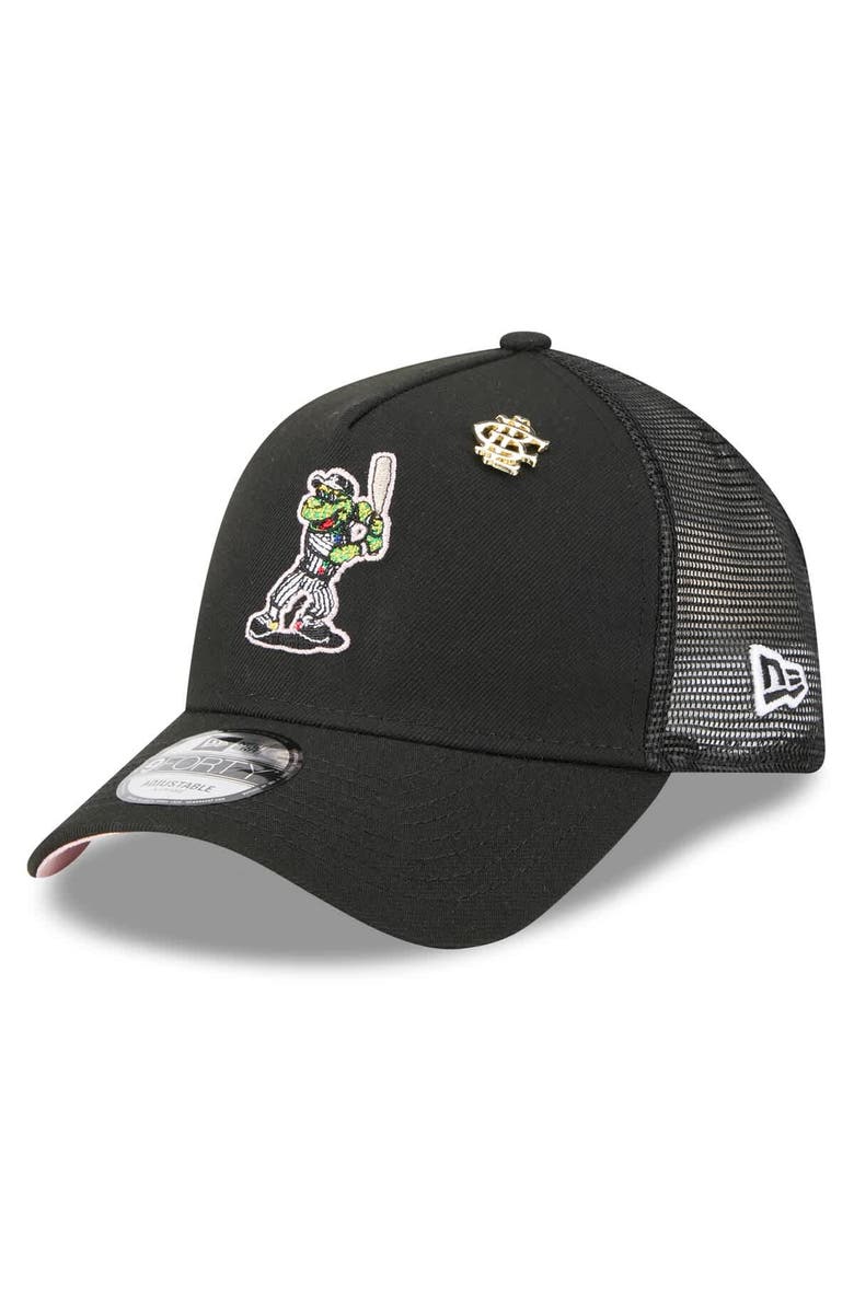 New Era Men's New Era Black Chicago White Sox 2025 Big League Chew A-Frame 9FORTY Adjustable Trucker Hat, Main, color, Black