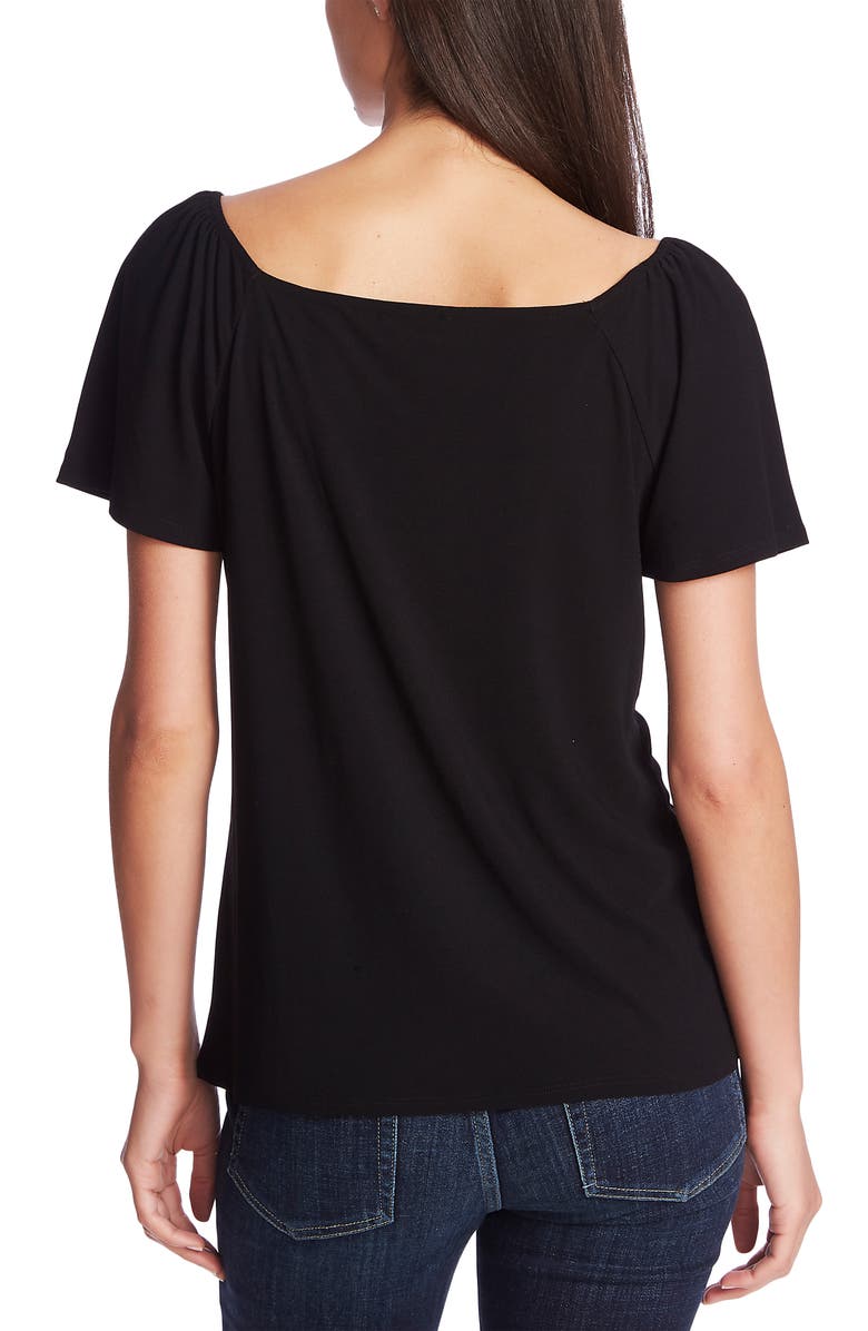 CeCe Lace Trim Knit Top, Alternate, color, 