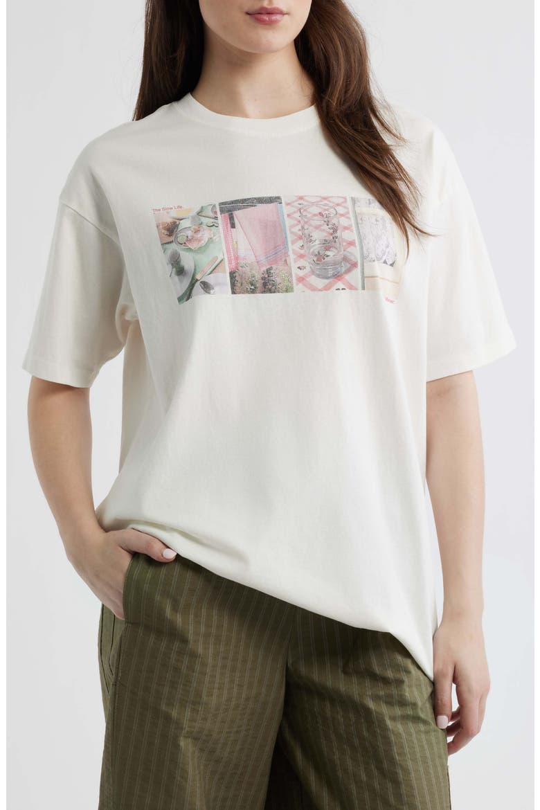 Slow Life Crossword Graphic T-Shirt, Main, color, OFF WHITE