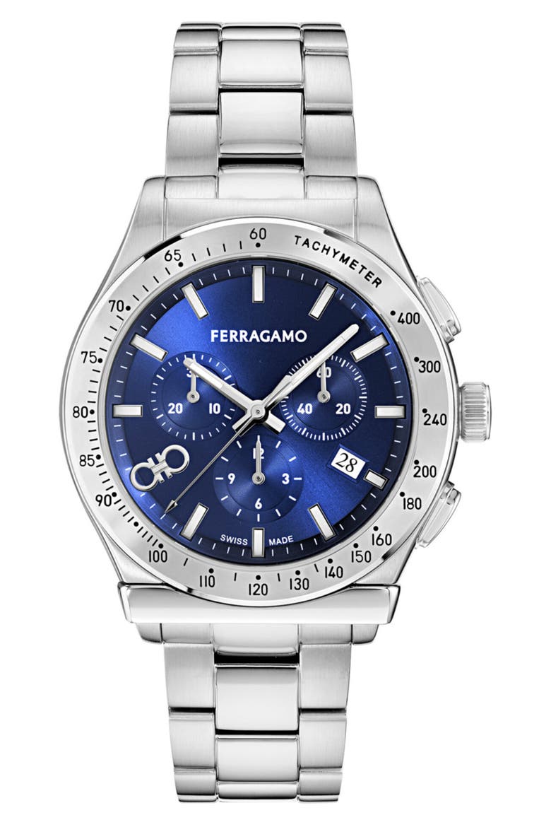 1927 Chronograph Bracelet Watch, 42mm, Main, color, STAINLESS STEEL