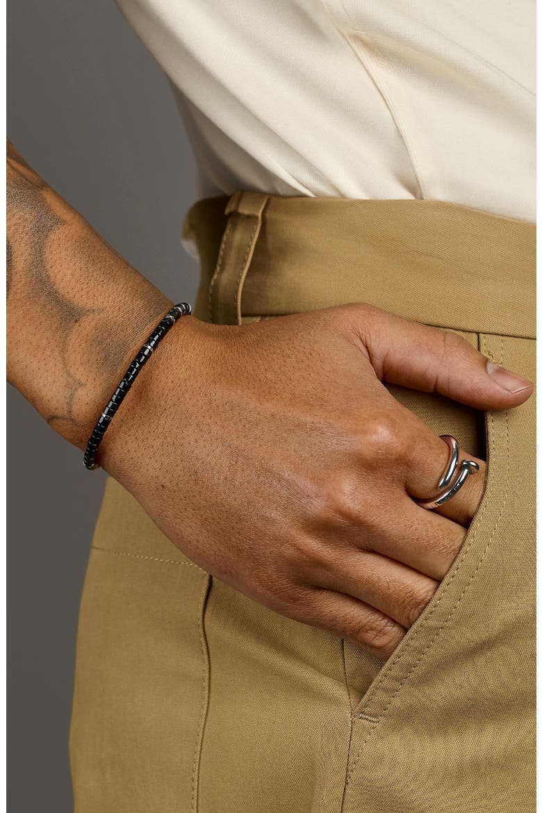Midnight Onyx Heishi Bracelet, Alternate, color, Midnight Onyx