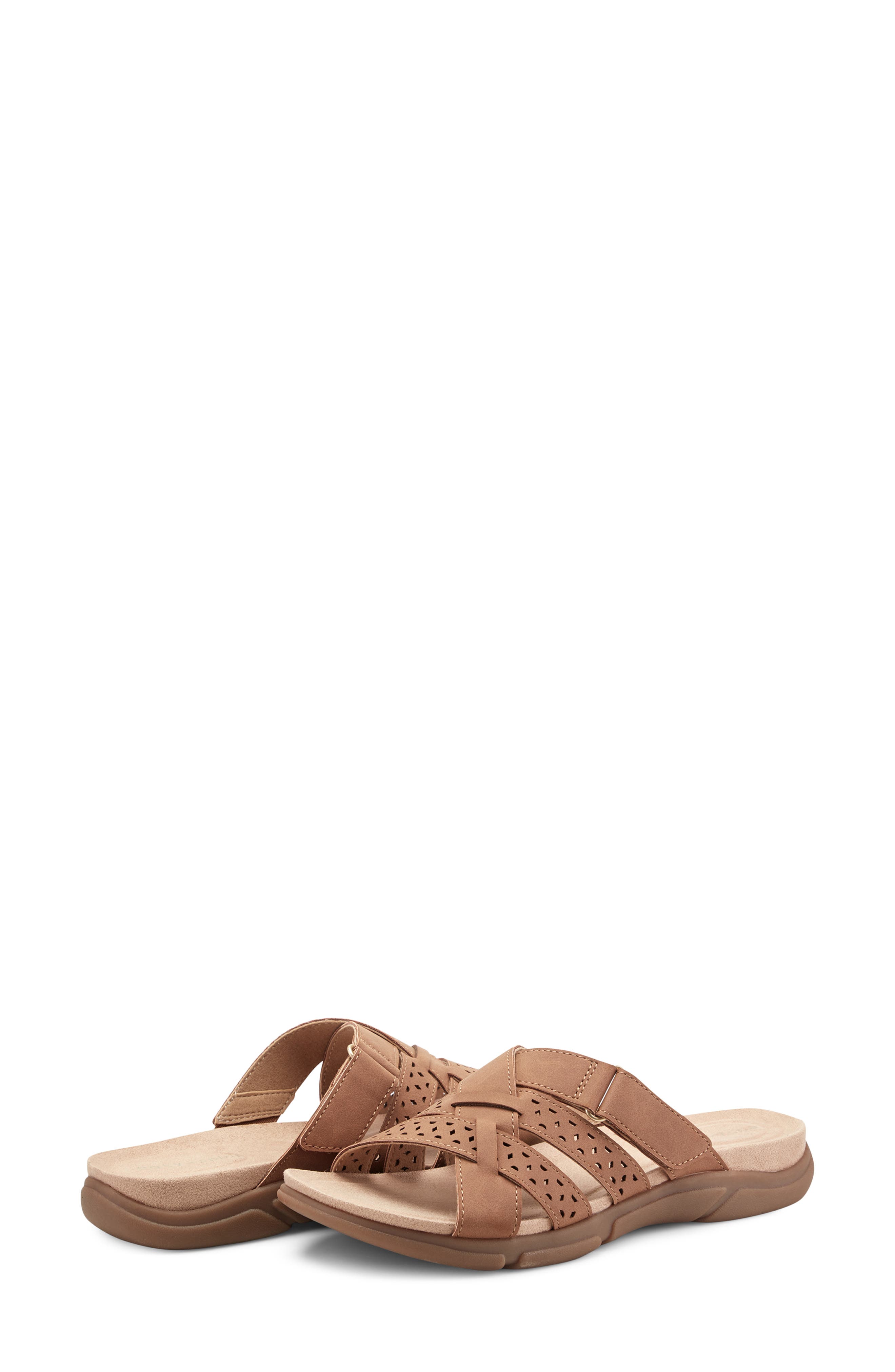 Melinna Slide Sandal, Alternate, color, MEDIUM BROWN