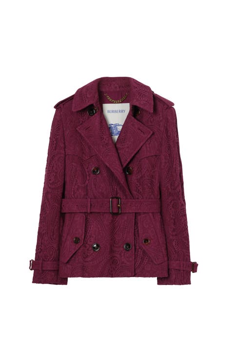 Short Paisley Lace Foxfield Trench Coat