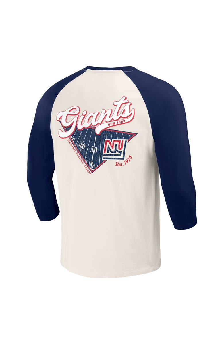 Darius Rucker Collection by Fanatics Men's Darius Rucker Collection by Fanatics Navy/White New York Giants Raglan 3/4 Sleeve T-Shirt, Alternate, color, 