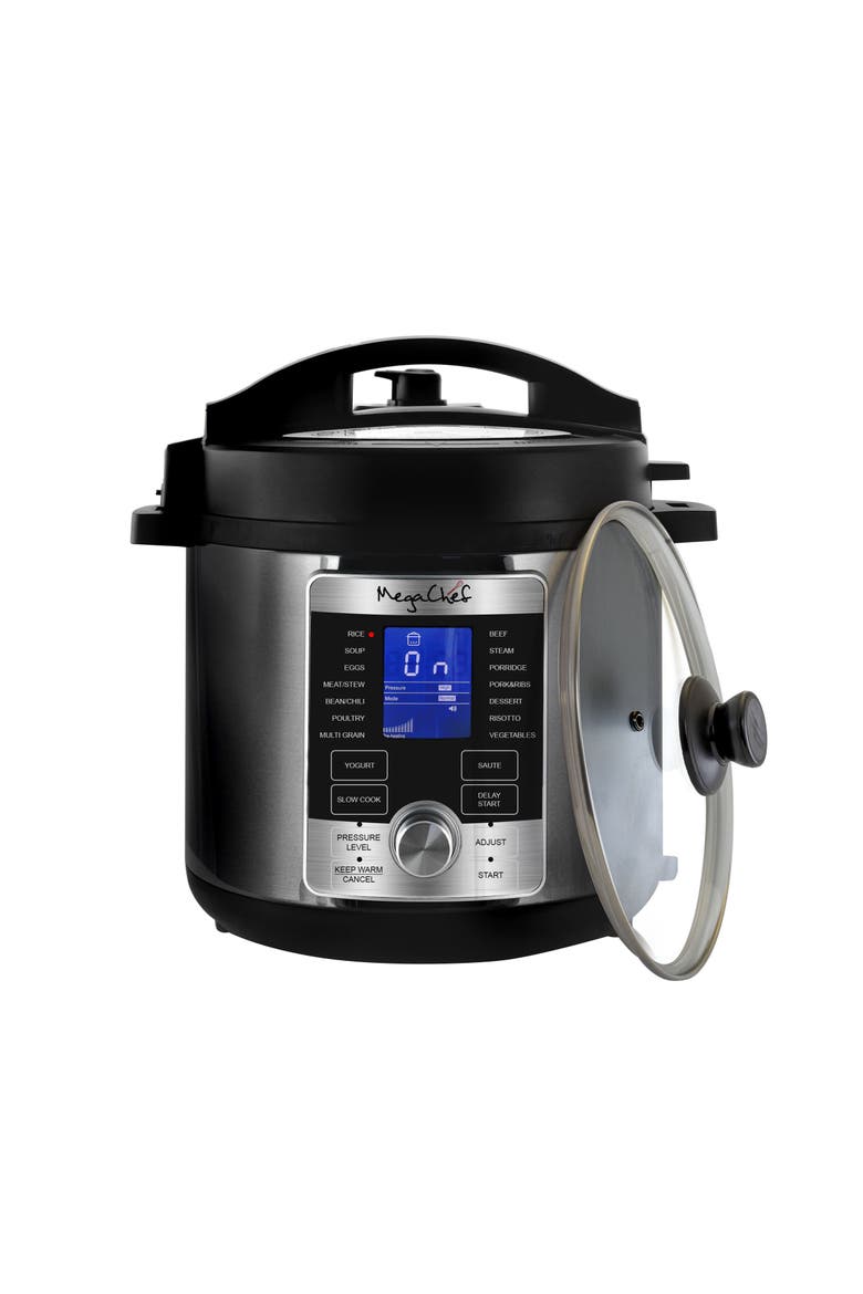 6 Quart Stainless Steel Electric Digital Pressure Cooker with Lid, Alternate, color, Grey