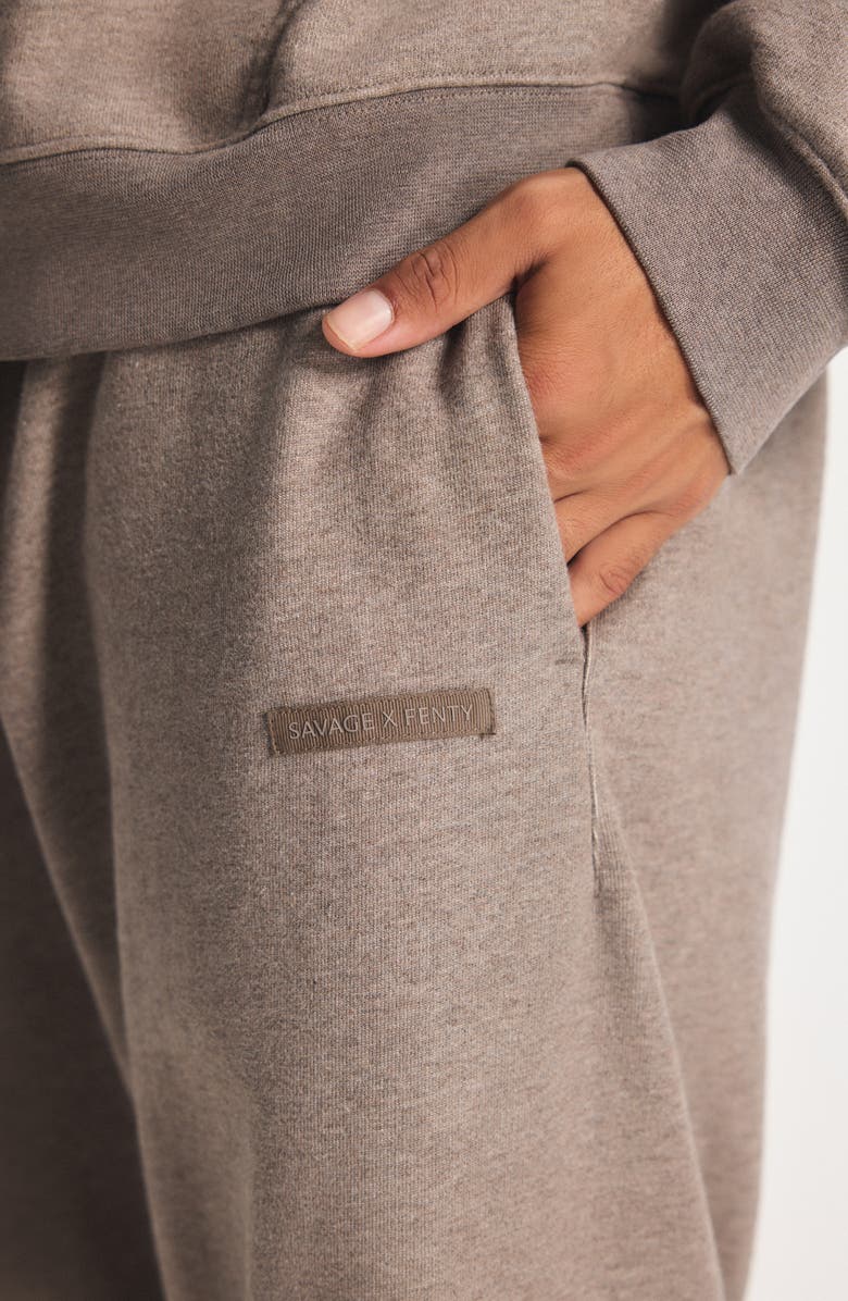 SAVAGE X FENTY Fleece Joggers, Alternate, color, Mink Brown Heather