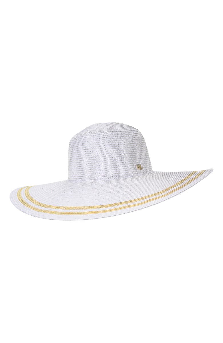 Lauren Ralph Lauren Packable Stripe Sun Hat, Main, color, Cream/ Yellow