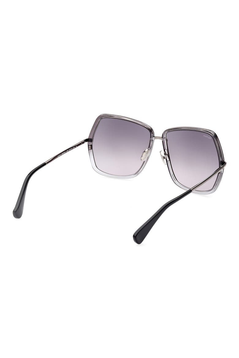 61mm Gradient Geometric Sunglasses, Alternate, color, SHINY DARK RUTH/ GRAD SMOKE