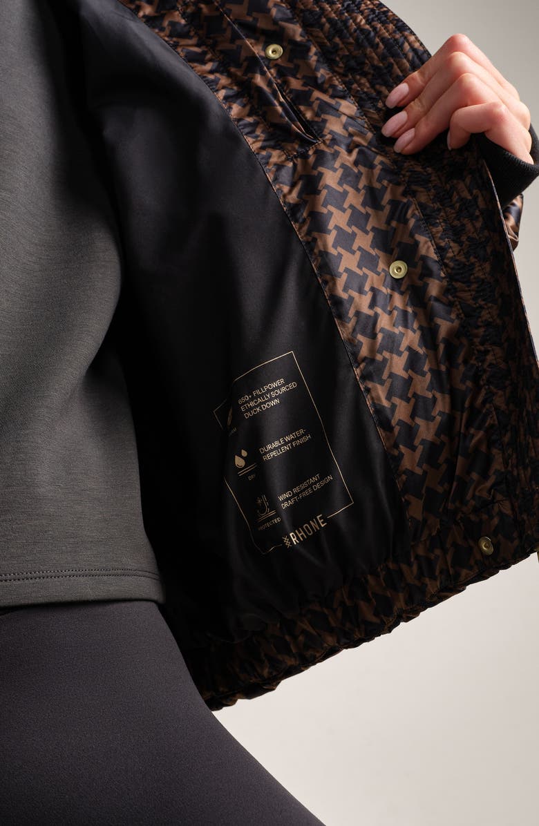 Rhone Powder Puffer Water Repellent Houndstooth Check 650 Fill Power Down Jacket, Alternate, color,