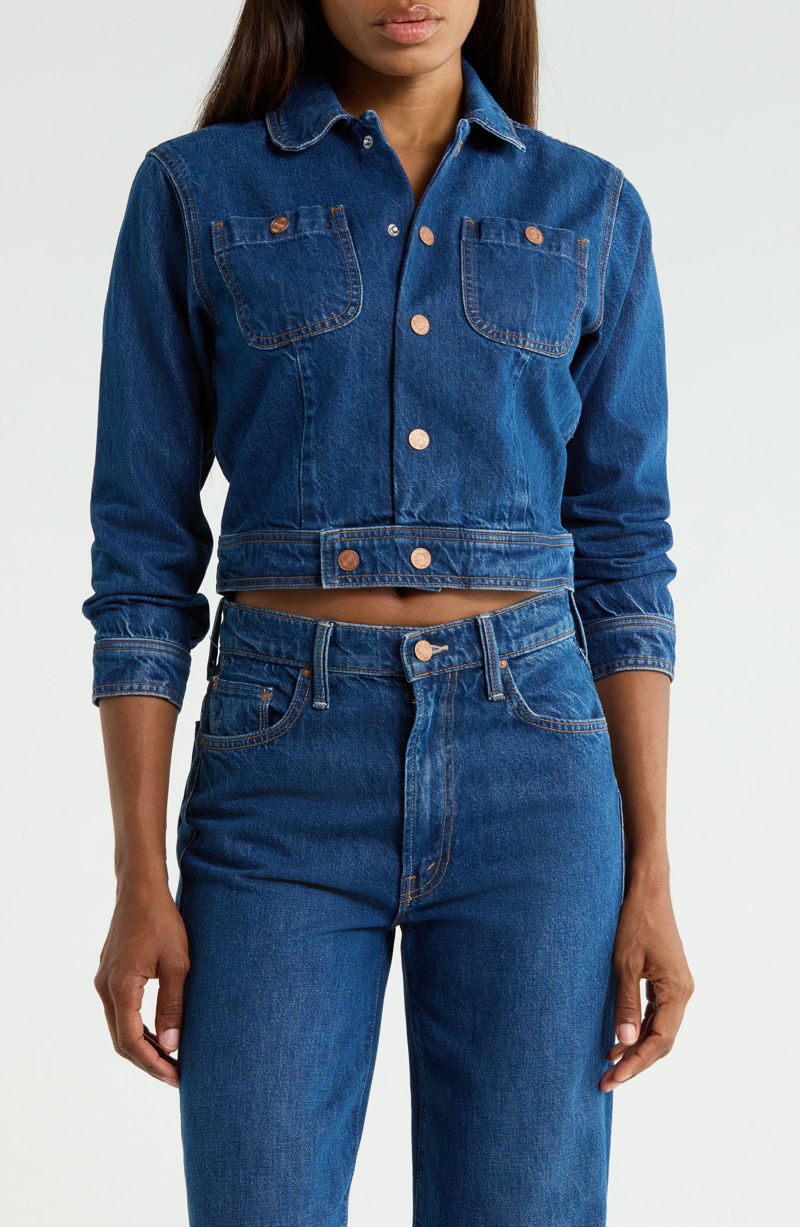 The Wingman Peter Pan Collar Denim Jacket