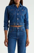 MOTHER The Wingman Peter Pan Collar Denim Jacket