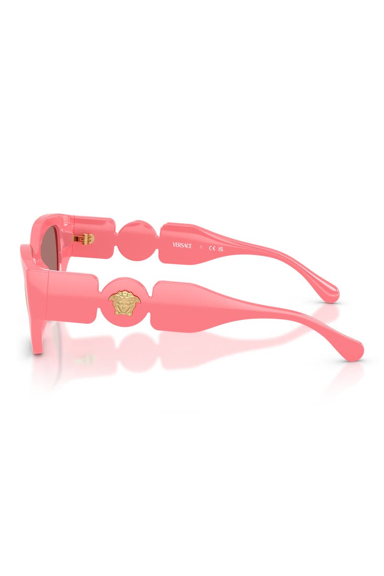 Kids' 48mm Irregular Sunglasses, Alternate, color, PINK / PINK MIRROR ROSE GOLD