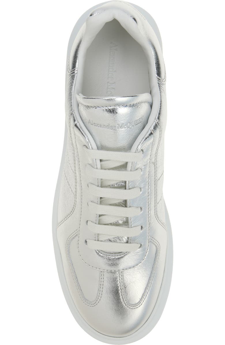 McQueen Oversized Mirror Sneaker, Alternate, color, Silver