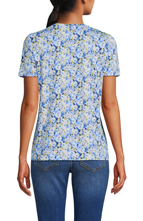 Lands' End Relaxed Supima Cotton Crew Neck T-shirt In Blue