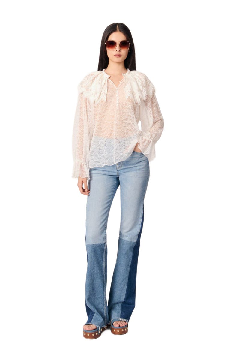 maje Lace top, Alternate, color, 