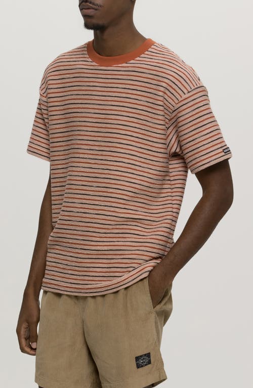 Maui And Sons Maui & Sons Dobby Days Oversize Stripe T-shirt In Hibiscus